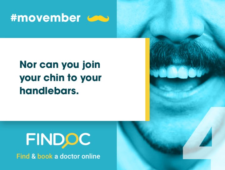 FindocUK's tweet photo. #Movember #NoShaveMovember #Rule4
Don't forget to get a check up. Book an appointment online at https://t.co/n7FvyStOhI #FindocUk https://t.co/kYAQwXhFpn