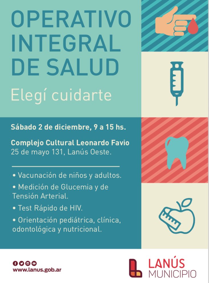 drgustavosieli's tweet photo. ➡️ El sábado te esperamos en un nuevo #OperativoIntegraldeSalud. https://t.co/0oaW0c355I
