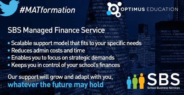 SBS_Updates's tweet photo. Explore how outsourcing your finance function can work for your MAT
@OptimusEd #MATformation https://t.co/Sa3WlonSDn
