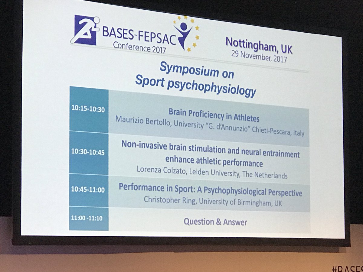 JSportsSci's tweet photo. Our followers decided, next up weβre tweeting from the Psychophysiology symposia at the @basesuk conference #BASESFEPSAC2017 https://t.co/nEtk07kT47