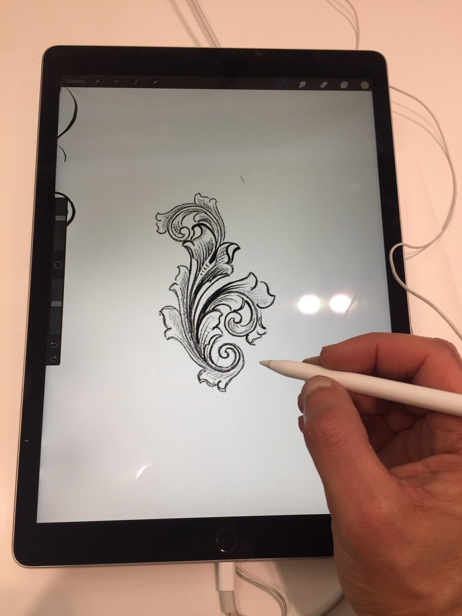 276ccm's tweet photo. Another #Procreate test in the #AppleStore What an amazing tool! #procreateapp #ipadproart #iPadPro #ApplePencil #filigree #scrollwork #acanthus #ipadcreative #iloveprocreate #sketching https://t.co/mrHo125s0k