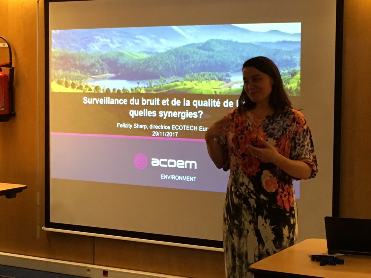 01dB_acoem's tweet photo. Felicity Sharp @EcotechPtyLtd présente aux #ANQES comment bruit et pollution sont fortement liés et quelles synergies envisager? Le rapprochement avec @01dB_acoem et l’innovation @Acoemgroup apporteront de nouvelles solutions. https://t.co/SbMh7q8gTe