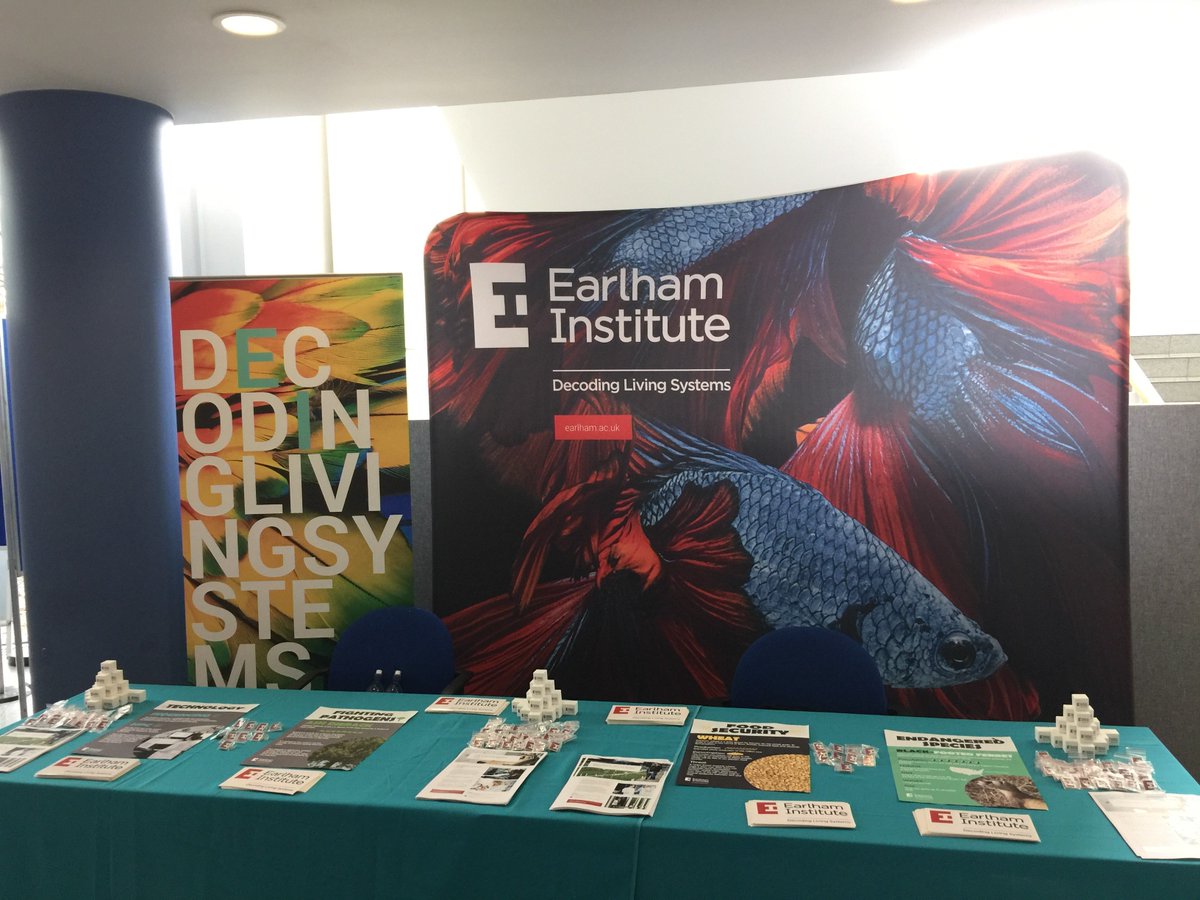 EarlhamInst's tweet photo. All set up and ready for a fantastic day @JohnInnesCentre Women of the Future event. #WOF17 https://t.co/mDPsYNMXZd