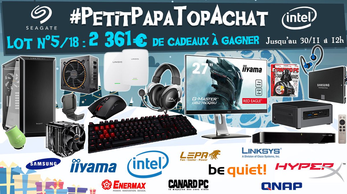 TopAchat's tweet image. Concours 🎁 #PetitPapaTopAchat 💙 

Oui ! Le #Lot5 d'une valeur de 2 315 € est là !

Pour participer, #RT + Follow @TopAchat ! 🍀

Retrouve tous les gagnants ici 
topachat.com/pages/concours…