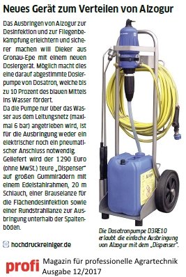 JV280762's tweet photo. Profi.de presents the new dosing trolley incl. #Dosatron dispenser from #DiekerReinigungstechnik and #LDTDosiertechnik for disinfectant Alzogur

More under: https://t.co/IswImc8kgt / info@hochdruckreiniger.de 
https://t.co/CjSSsnku5w / mail@ldt.info https://t.co/oxiE07Unkk
