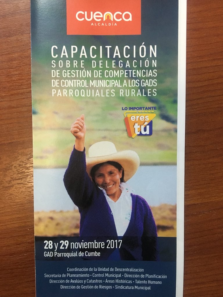 CuencaDCM's tweet photo. Capacitación sobre Delgacion de Gestion de Competencias de Control Municipal a los GADS Parroquiales Rurales. (#Cumbe, #Victoria del Portete, #Quingeo,#Paccha y #Sinicay) @carlos_a1949 @JINSOP_ZHINGRI @CuencaDCM https://t.co/rphFtgaWGY