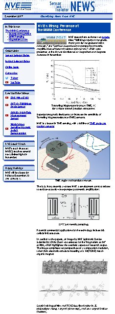 NveCorporation's tweet photo. Our December Sensor & Isolator News highlights NVE at the @MMMConf #MMM62 https://t.co/HbWgTJsX4p https://t.co/u0i6UwTfLE