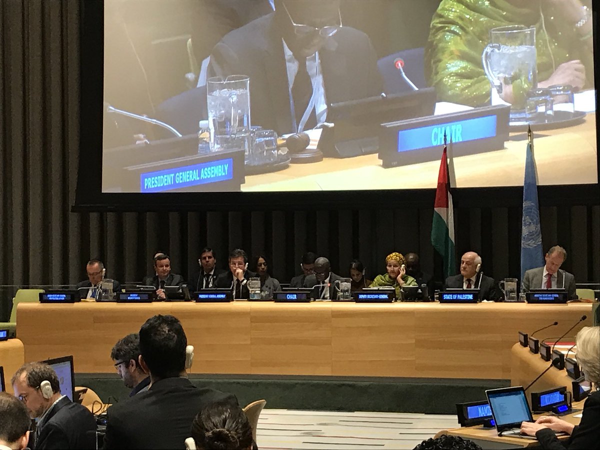 MaherNasserUN's tweet photo. Live now @UN special meeting on the Observance of #PalestineDay statements by #PGA #DSG #SCPresident Amb. Fode Seck - Chairperson of Committee on Exercise of the Inalienable Rights of the Palestinian People, Amb. Riyad Mansour @Palestine_UN @GilmourUN & more. https://t.co/7unu53jvoS