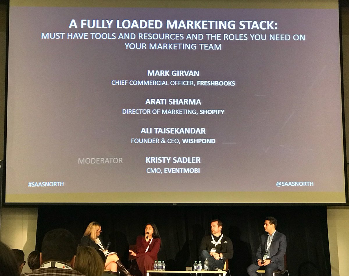 Lauren Brown (@laurbbrown) on Twitter photo “Distance to the front line (connecting and learning from customers) is very important and something that our marketing team cares very deeply about.” - <a href="/aratisharma/">Arati Sharma</a> talking about a fully loaded marketing stack @SaaSNorth #SAASNORTH “Distance to the front line (connecting and learning from customers) is very important and something that our marketing team cares very deeply about.” - <a href="/aratisharma/">Arati Sharma</a> talking about a fully loaded marketing stack @SaaSNorth #SAASNORTH