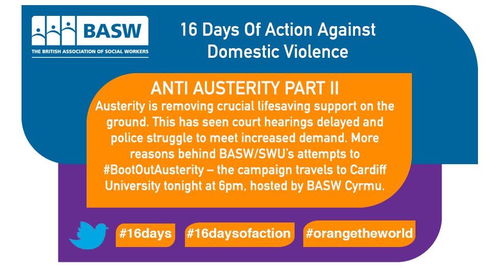 Austerity is removing crucial lifesaving support on the ground. This has seen court hearings delayed and police struggle to meet increased demand for support #BootOutAusterity #16DaysofAction #orangetheworld