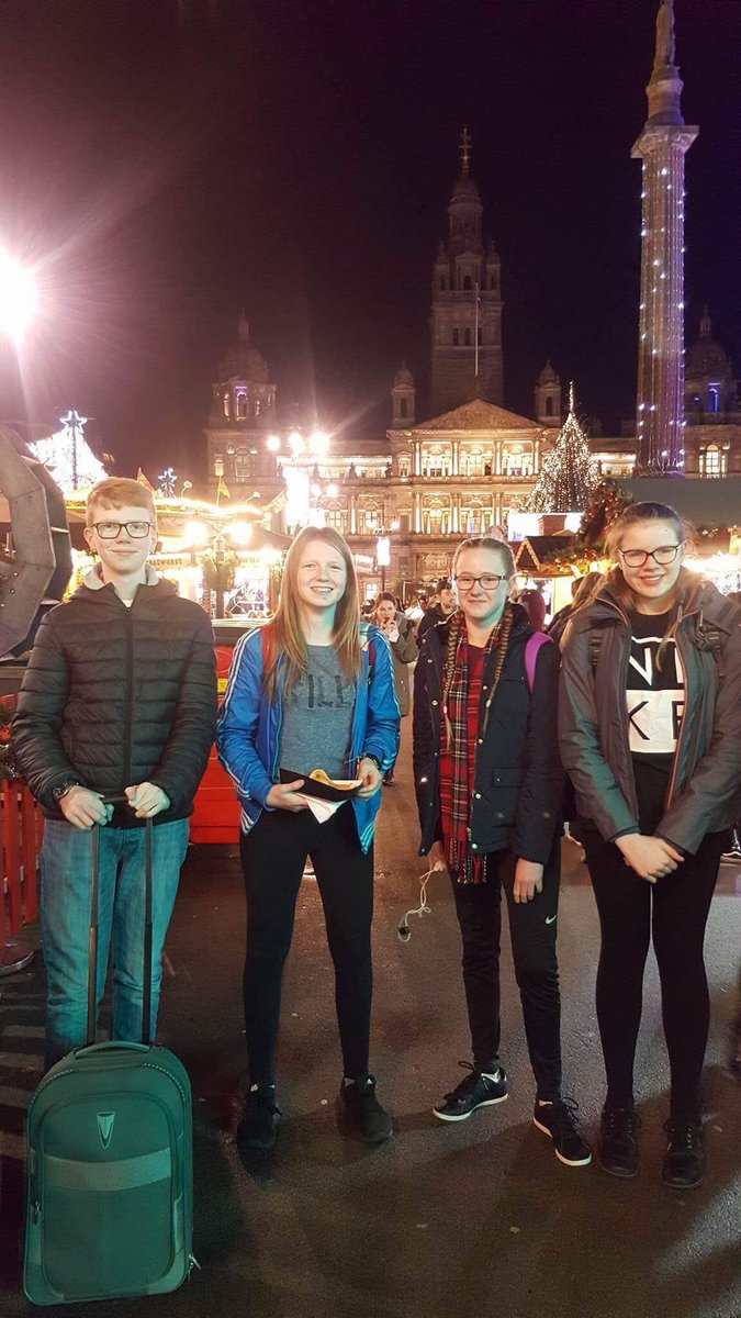 EHSMathsDept's tweet photo. The EHS team enjoying the Christmas market in Glasgow after a successful day at the National Enterprising Maths competition. https://t.co/v1VIzdPefH