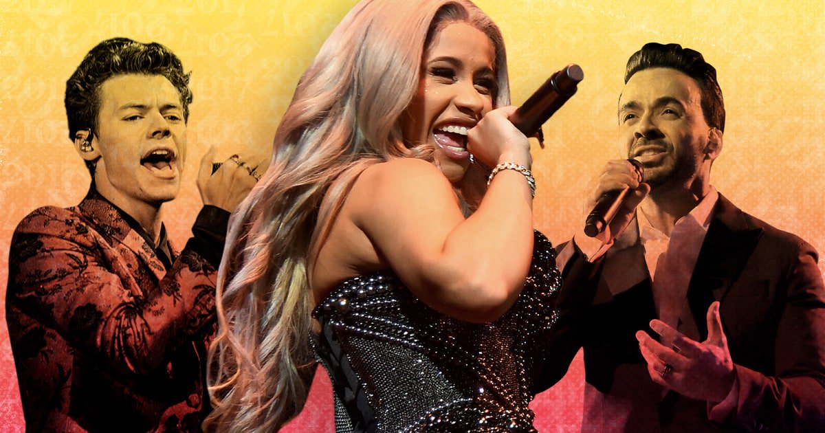 RollingStone's tweet photo. From Cardi B's money moves to Harry Styles' classic rock breakout and more, here are the 50 best songs of the year https://t.co/EyOk40aw8b https://t.co/mRdBu9zQ5I