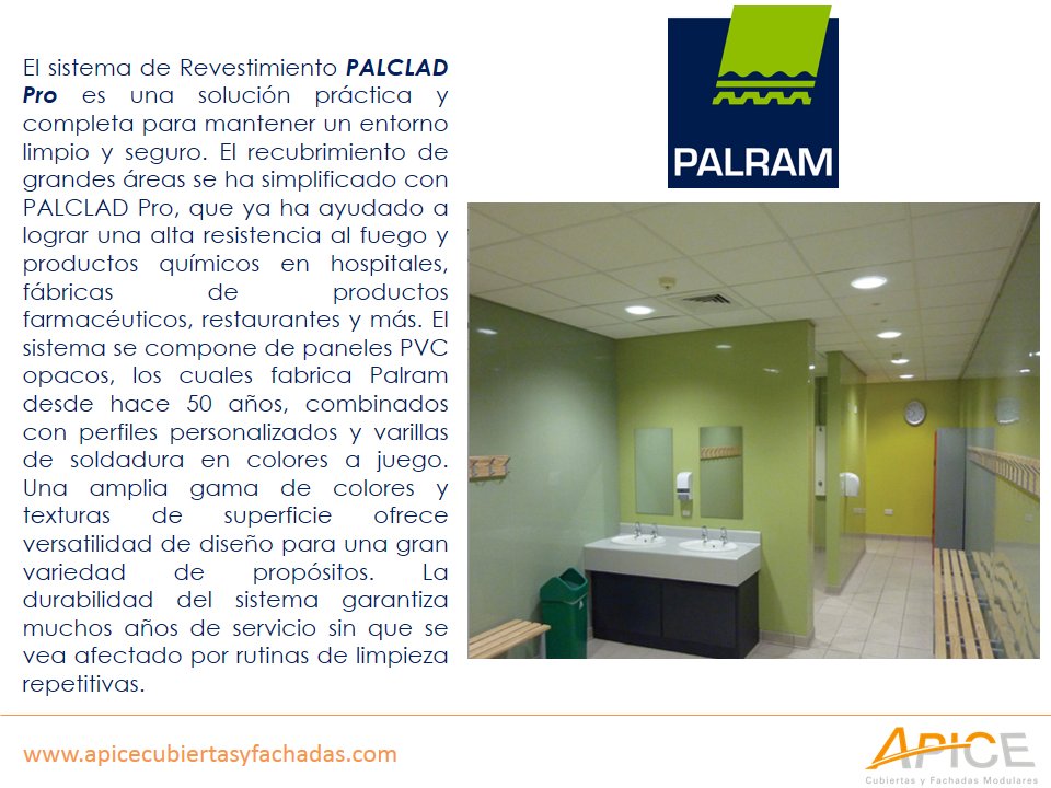 apicecubiertas's tweet photo. #PALRAM ha desarrollado un producto de revestimiento en PVC con altos estándares de calidad e higiene, especializados en recubrimientos de paredes para clínicas, hospitales y laboratorios entre otros. Solicite mayor información al correo comercial@apicecubiertasyfachadas.com https://t.co/mmDh6jhHCt