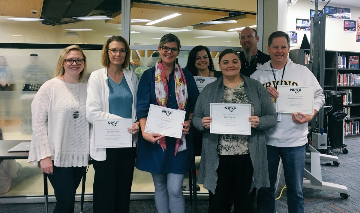 IrvingMSCougars's tweet photo. So thankful for our @NormanSchools Foundation and the grants they provide.  All of these teachers were awarded grants this morning! #oklaed https://t.co/iqGEYPMf41