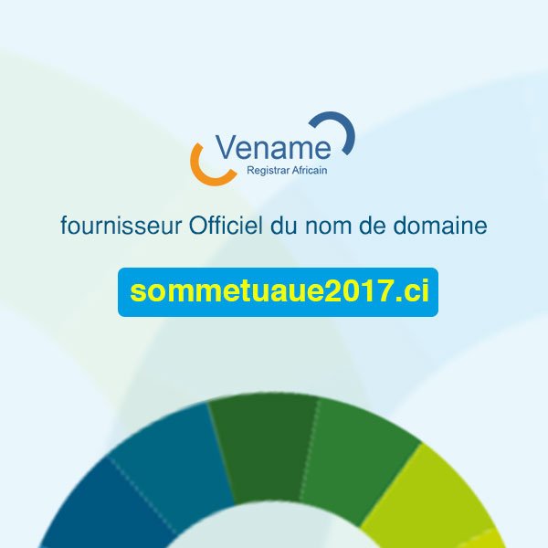 venameci's tweet photo. vename Registrar Africain, fournisseur officiel du nom de domaine du Sommet UA - UE 2017.
#Nomdedomaine #Vename #Afrique #European https://t.co/gltMxkxbeH