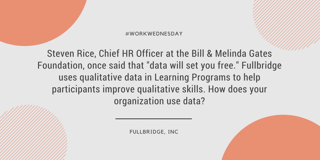 It's #WorkWednesday! How does your organization use #data?