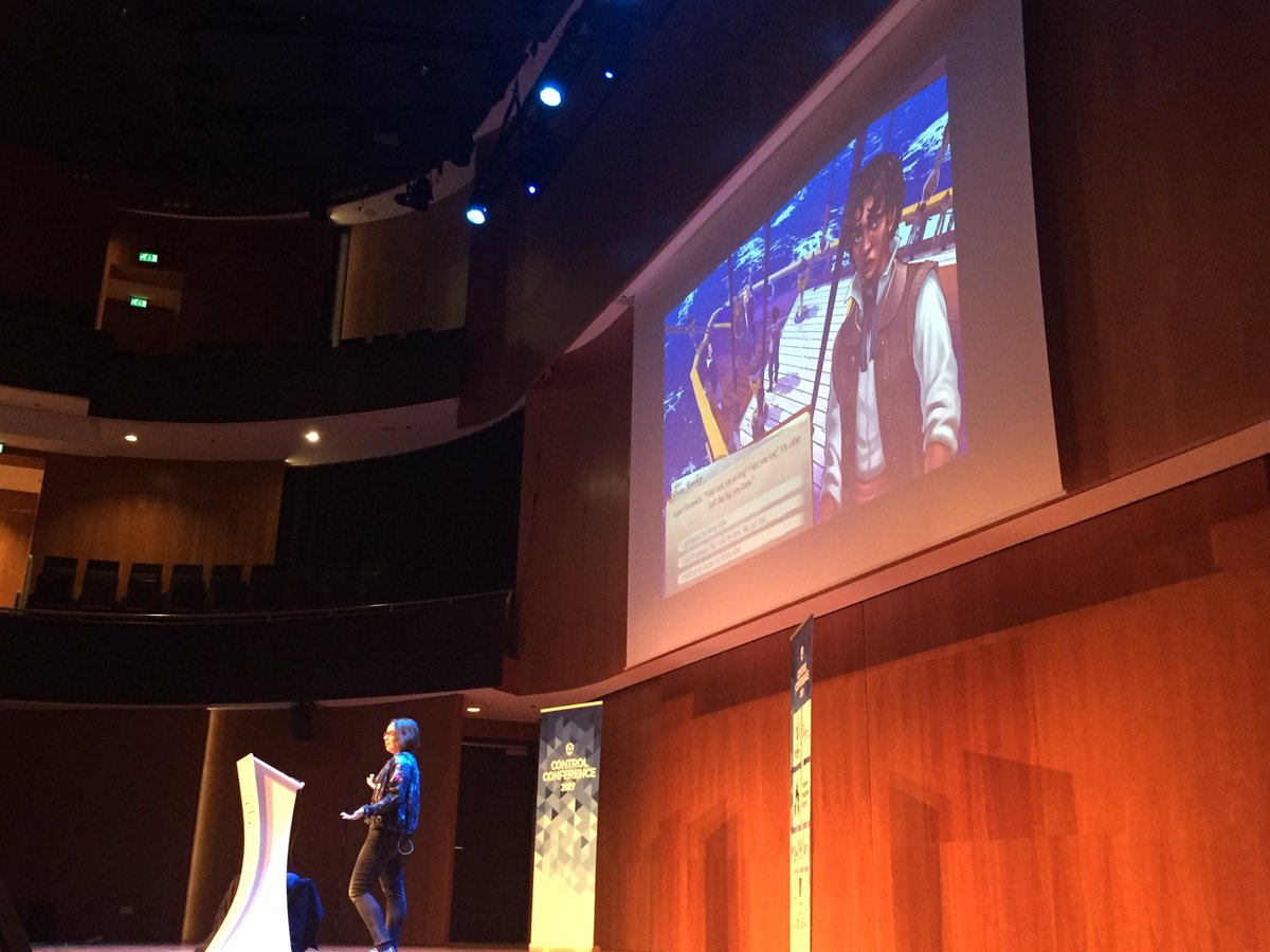aston_martine's tweet photo. @adrhaze from @Wispfire sharing tips &amp; tricks about portraying character emotions in 2D. #ConCon17 #controlconference https://t.co/gtjG8I7Ly4