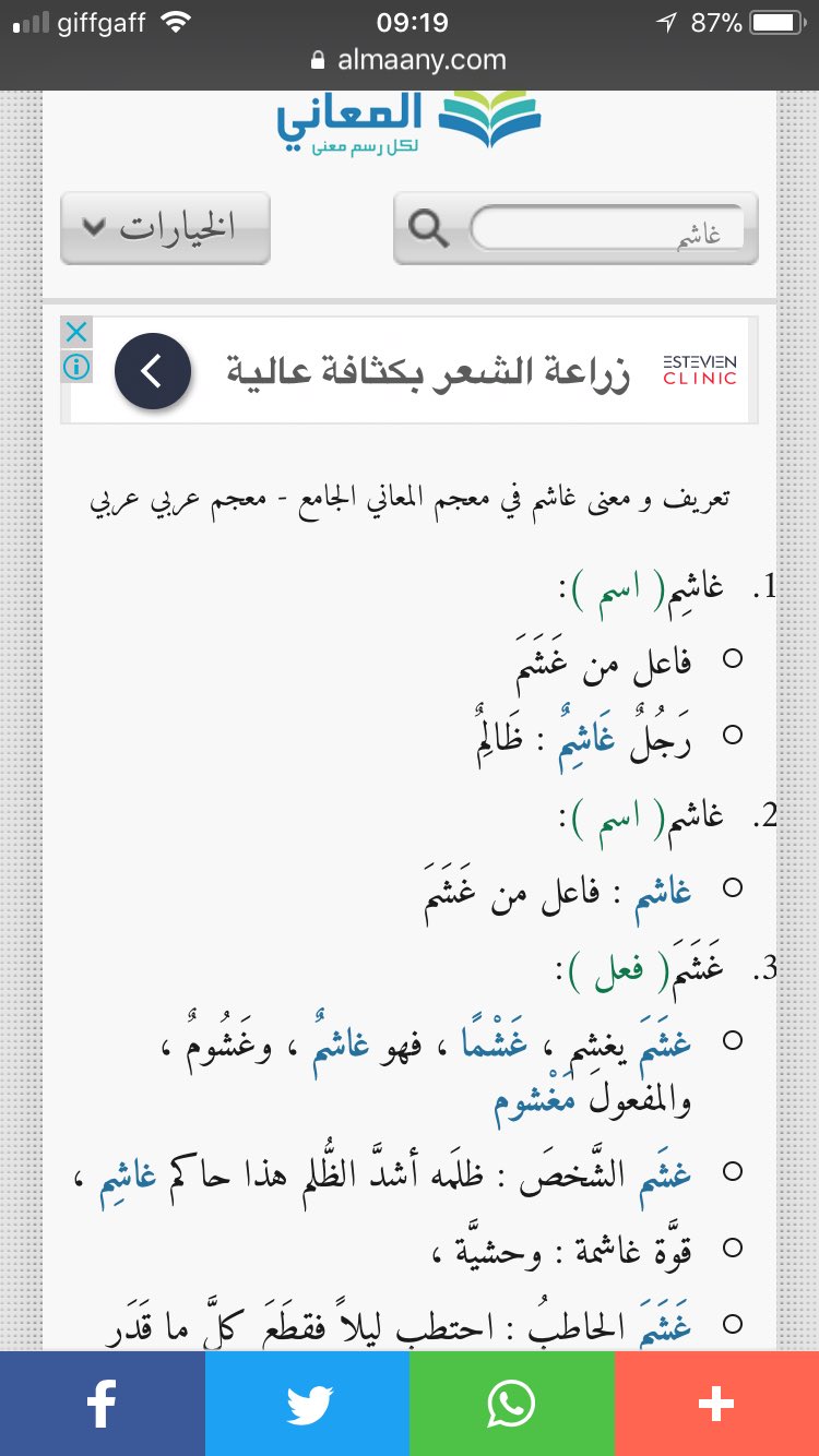 Fadel Soliman On Twitter معنى كلمة غاشمة في قاموس معاني اللغة العربية Https T Co 19ka3t6ssn Twitter
