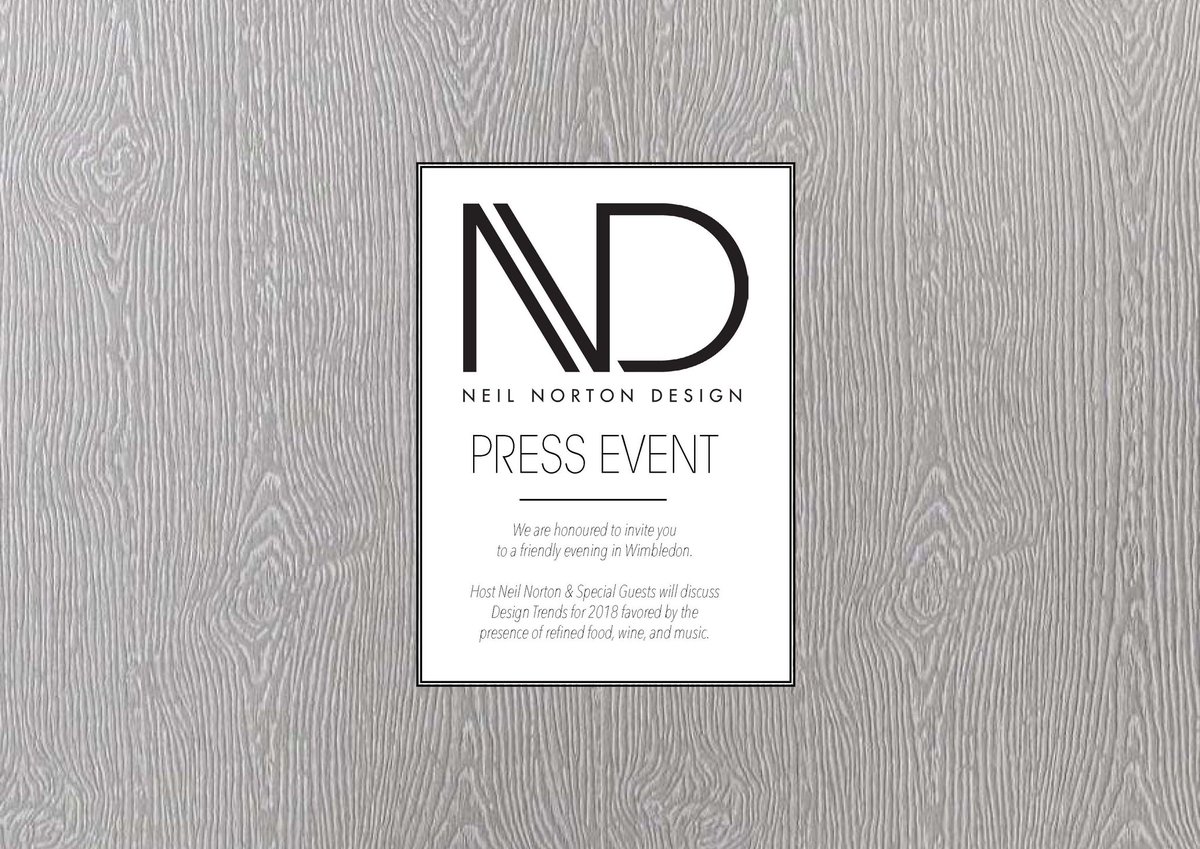 NeilNortonDsign's tweet image. A look into the future at our &apos;Design Trends for 2018&apos; press event, taking place next Weds (6th December, at our #Wimbledon showroom). We&apos;d love for you to join us! Full details via press pack/invite: goo.gl/pLg3HD… (RSVP essential!) #prrequest #bloggers #Interiors