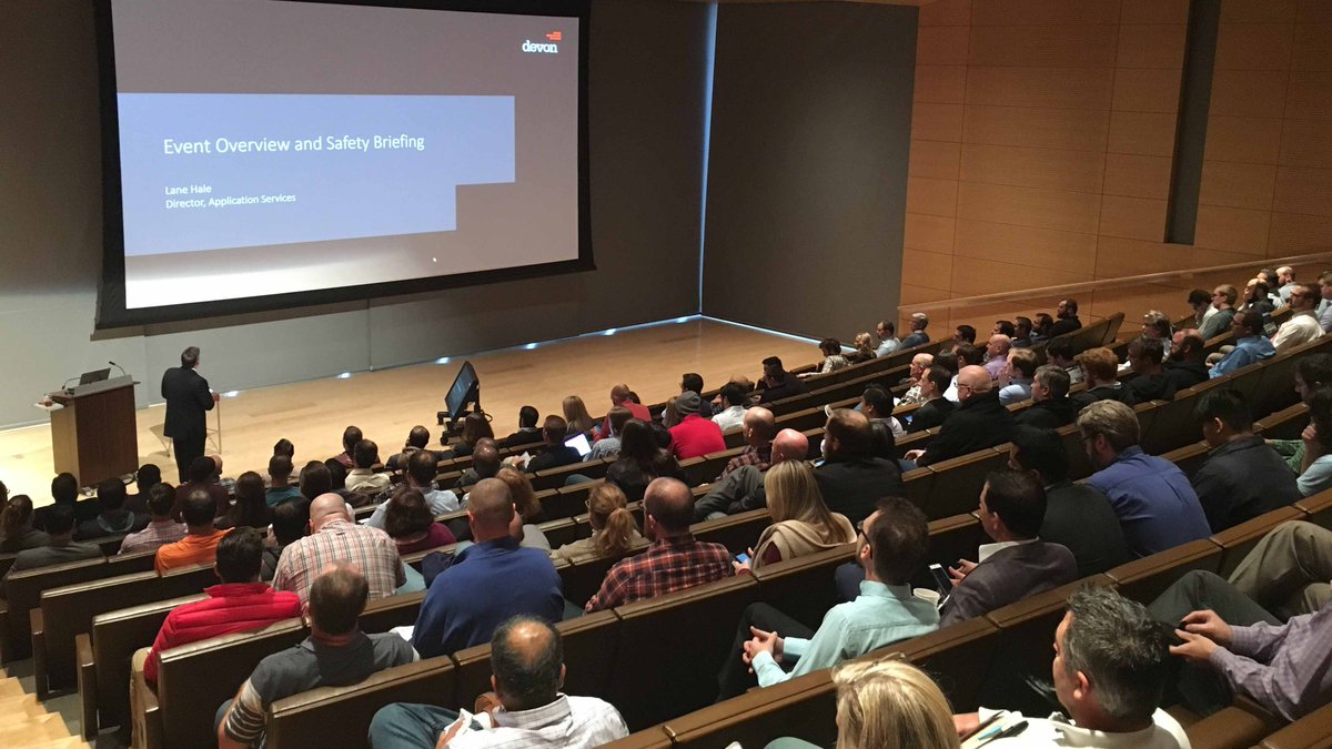DevonEnergy's tweet photo. It’s #dvnhackathon week at Devon and we look forward to finding solutions to solve real problems experienced in the oil and gas sector related to drilling, completions, safety and security. Thank you to @BlueprintCSLLC @Microsoft, @OSIsoft, @SAP and @TEKsystems for your support. https://t.co/ATckHlTCGg