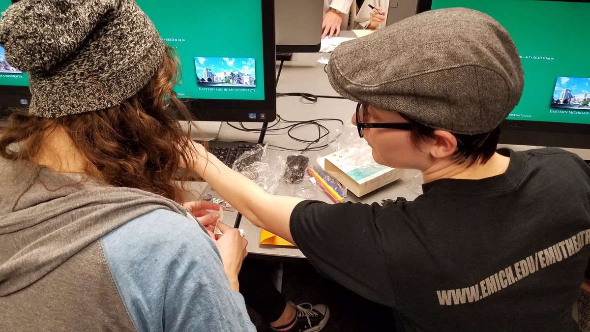 TrusteeMcVey's tweet photo. My teacher candidates got their first chance to examine the new materials for our Makerspace. #emucoe #makerspace #ltec https://t.co/FzVV0cTHwq