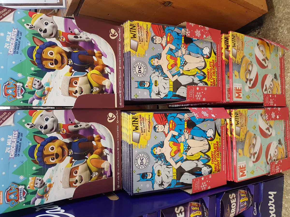December is now just a few days away! Don't forget to pick up an andvent calendar for the big countdown to Christmas!
•
•
•
•
•

#britishchocolate
#countdowntochristmas
#pawpatrol
#marvel
#minion