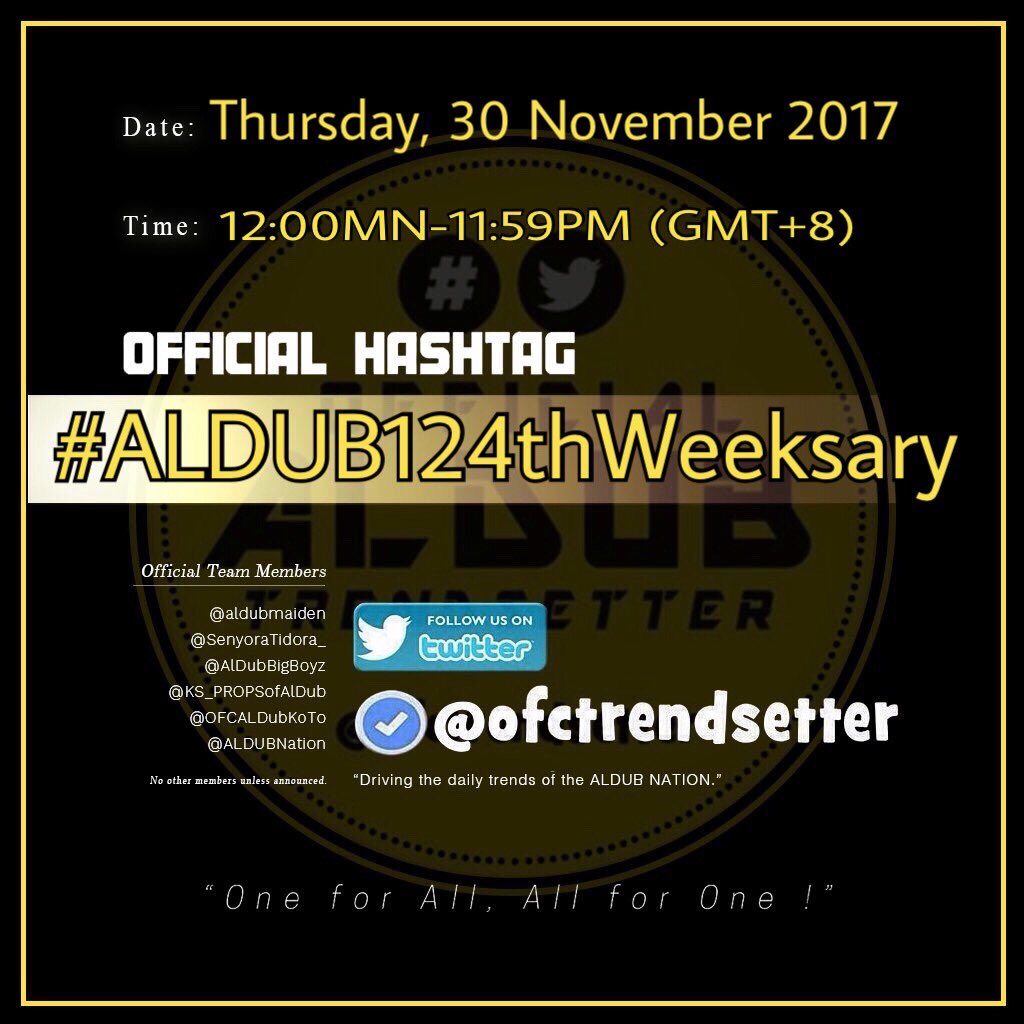 #ALDUB124thWeeksary

Hindi man maganda ang mga nararamdaman.
Para sa inyo, patuloy kami na lalaban.

<a href="/aldenrichards02/">Alden Richards</a> and <a href="/mainedcm/">Maine Mendoza</a> , hinding hindi kayo bibitiwan.
Pangako, pinky swear.

And once more, sabay sabay isigaw:
ALDUB PA RIN ❤️❤️🙌🏼🙌🏼