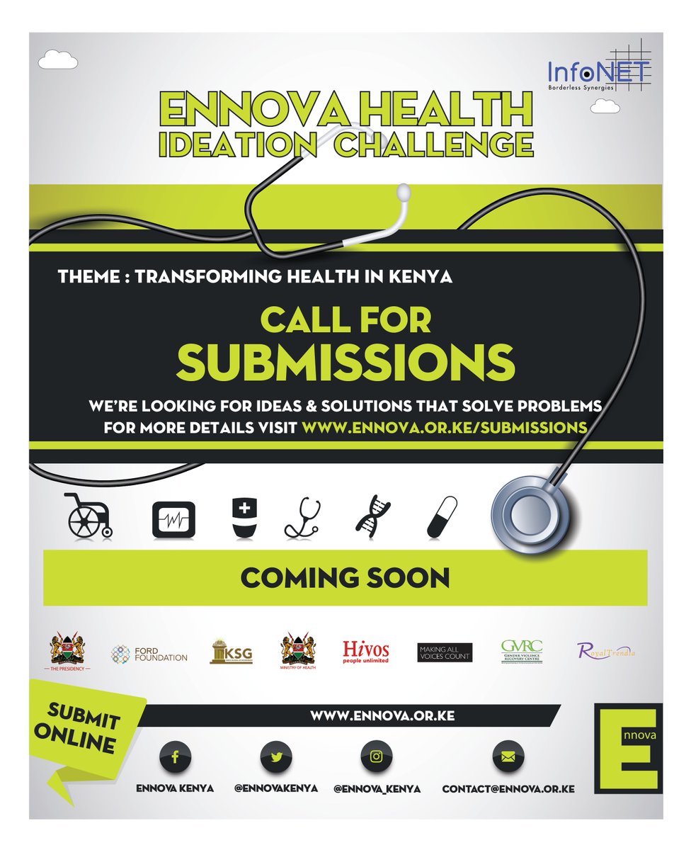 ennovakenya's tweet photo. Incredible things happen when we work together!! Join the #EnnovaHealth Challenge Initiative by sending your #innovative ideas: https://t.co/eSF4Wy9Gj1 &amp; Let's transform the #Health sector together!! https://t.co/mTrkG9RdqX