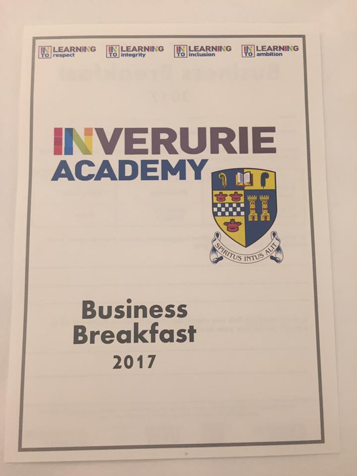 thainstone's tweet photo. Great morning with pupils from @InverurieAcad @AGCC_Rachel #businessbreakfast https://t.co/tgAqGBZjIr