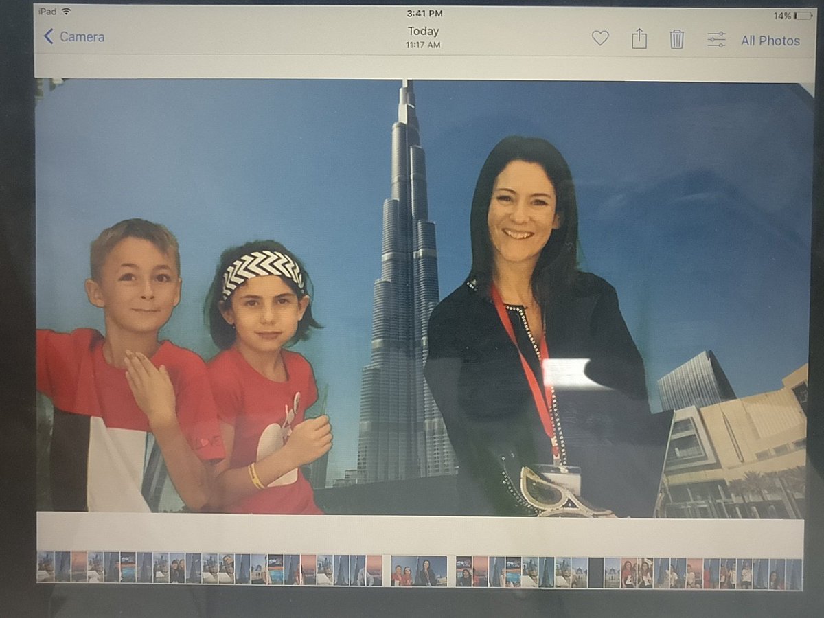 mrdtalbert2's tweet photo. Students and teachers enjoying our new green screen kit during our national day celebrations. @Taaleem @DBSJumeirahPark https://t.co/2trk4JNCUZ