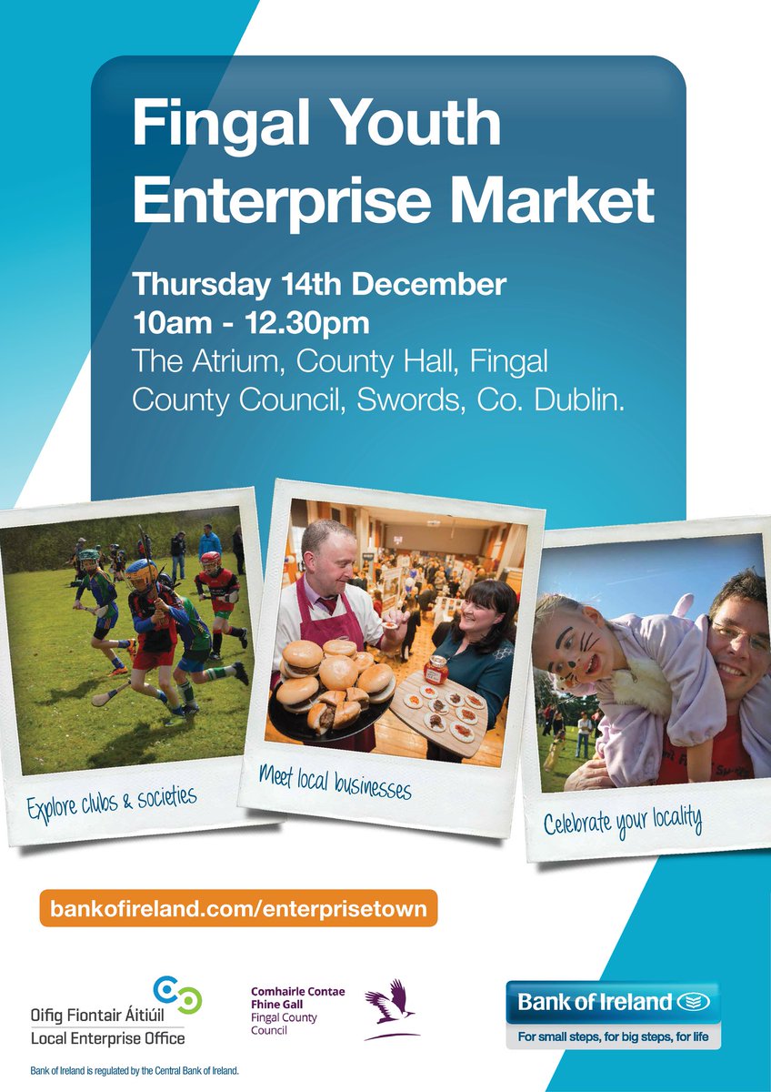 A date for the diary!! Fingal Youth Enterprise Market, December 14