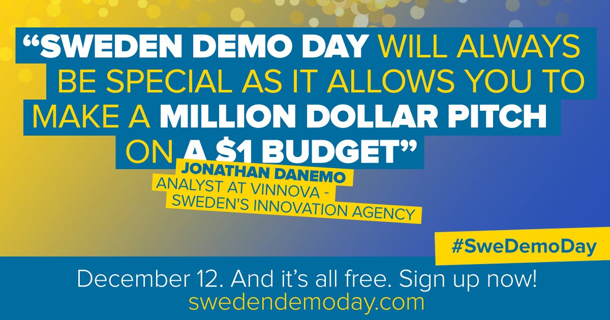 SweDemoDay tweet picture