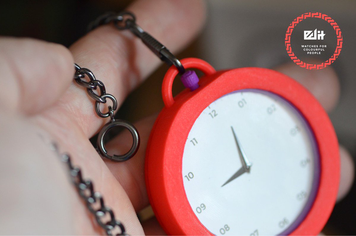 editwatch's tweet image. Stand out with a pocket watch in a variety of vivid colours, 3D printed on the world's best printer.