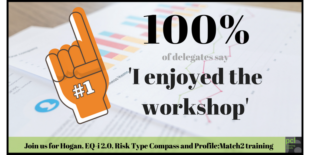 PCLconsultancy's tweet photo. Why train with PCL? Reason One: 100% of delegates enjoy our workshops, that's why! Check out more here: https://t.co/6gpWs5Hmzr #training #psychometrics #hogan #eq #risktypecompass #profilematch https://t.co/mjY2KOkGXl