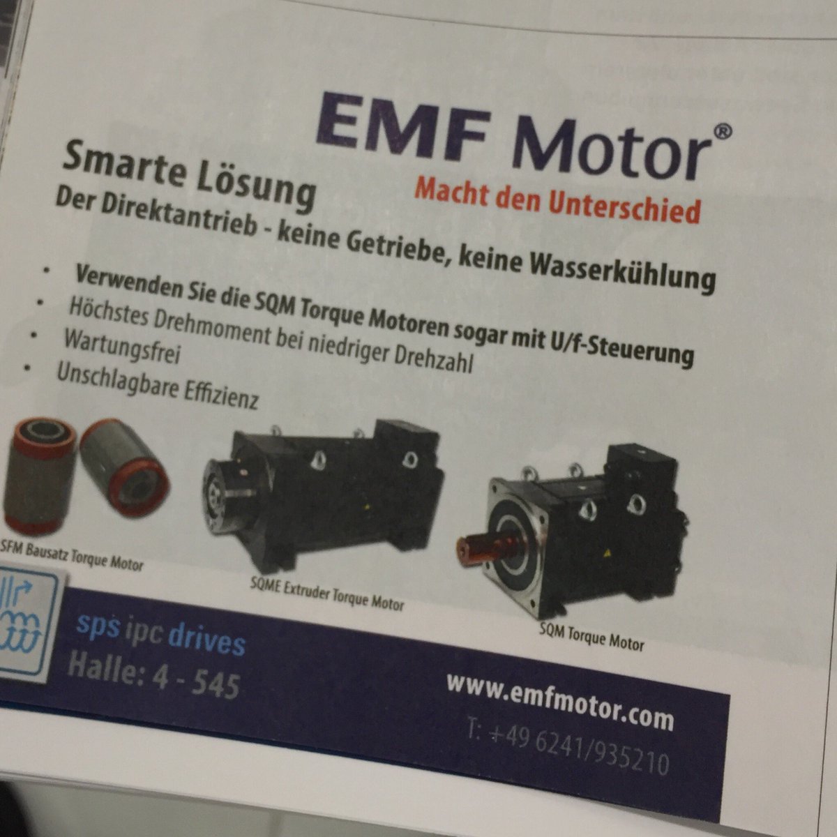 emfmotor's tweet photo. EMF Motor Just direct drive - no gearbox no water cooling Hall4-545 @spsipcdrives #sps_live #spsipcdrives #spsipcdrives2017 #emfmotor #torquemotor #extrudermotor #sqmtorquemotor https://t.co/TPoHS8QvPL