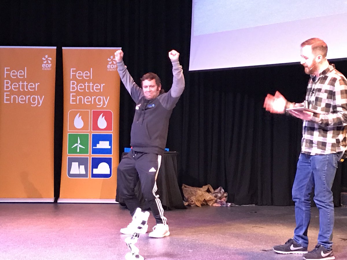 CheltSciFest's tweet photo. Teacher beating ALF today at #LabLive17 in wonderful world of robots show! #STEM exploration - thanks to @edfenergy for bringing to Kent! https://t.co/atbMsDh4xi