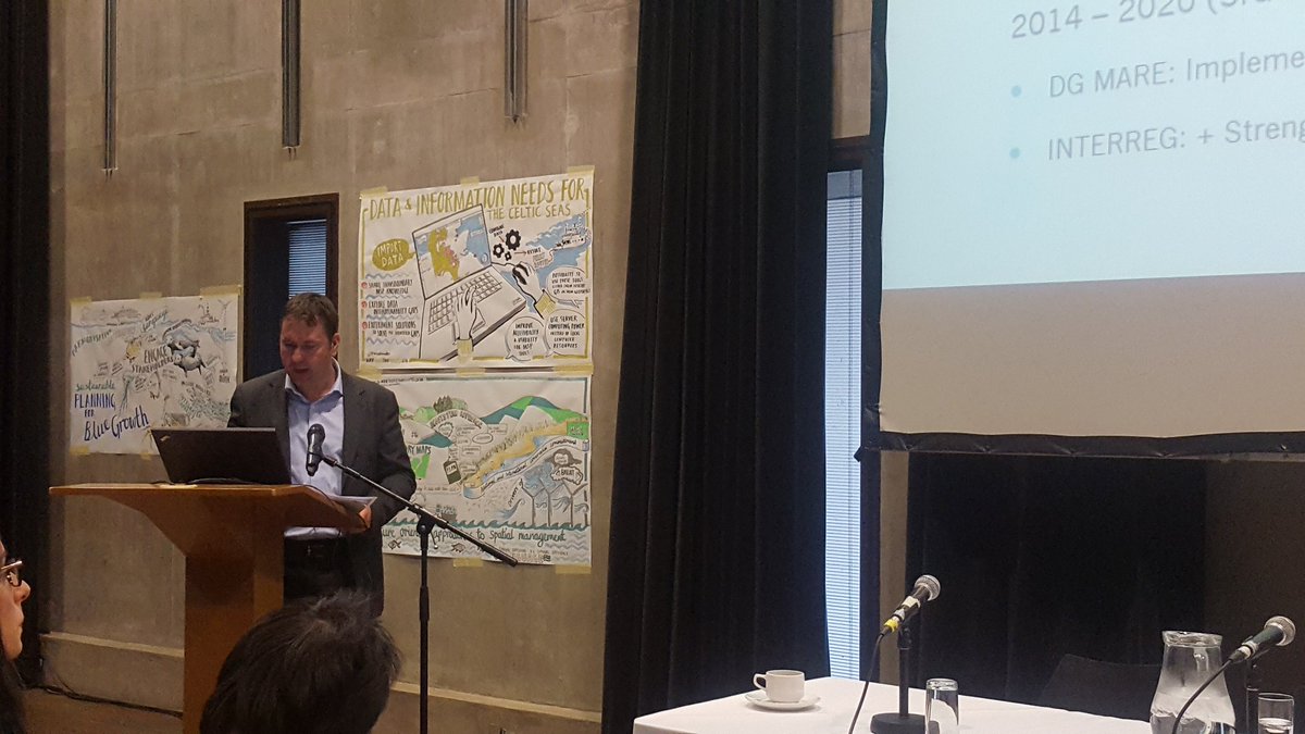SIMCelt's tweet photo. David Sanmiguel-Esteban from @EU_EASME tells us all about the amazing MSP projects the EU has funded across European sea basins including @SIMCelt #simcelt17 https://t.co/ypW2A07BIS