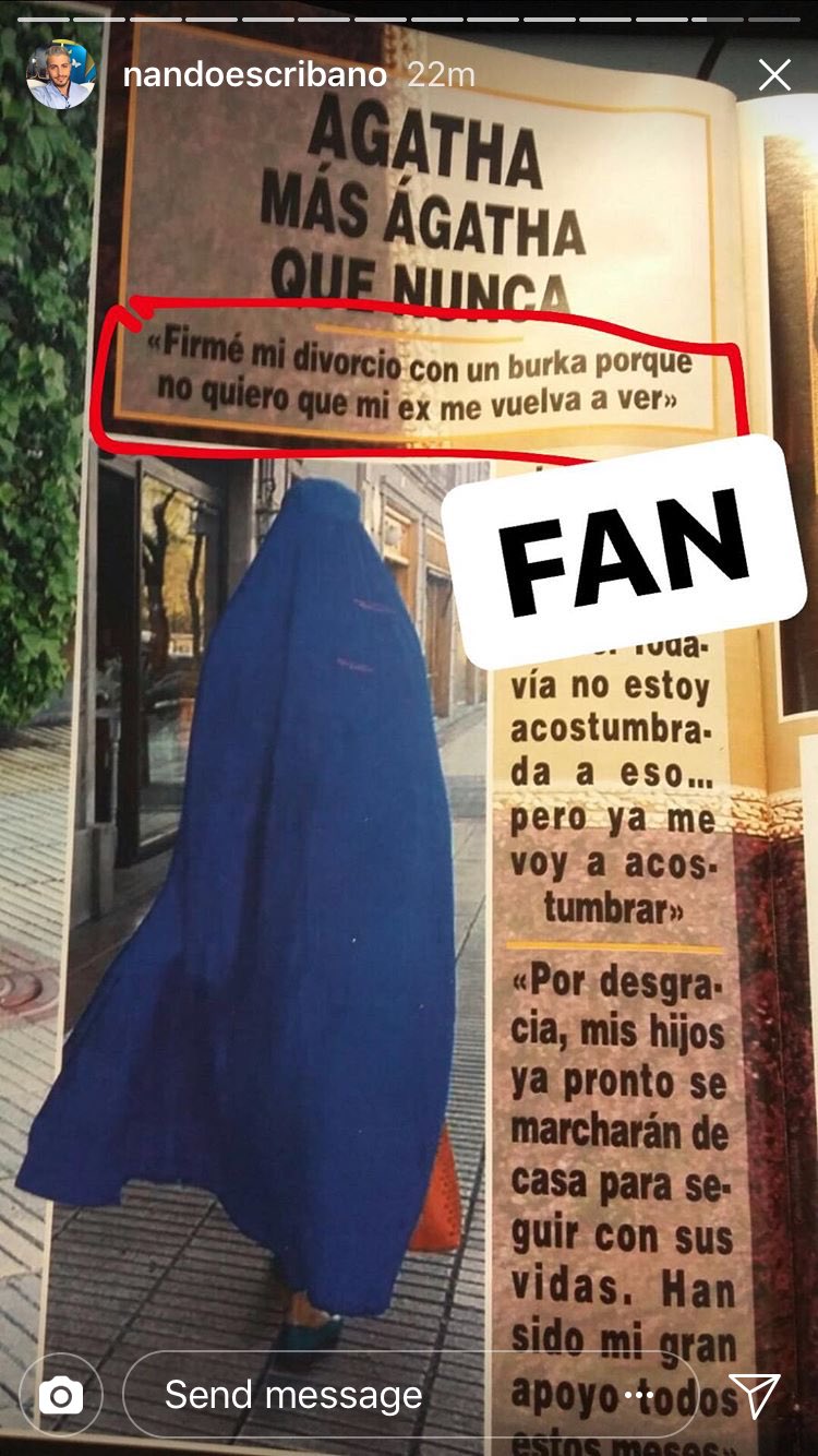 Snikken Christus Activeren Julen 👽 on Twitter: "¿Se puede ser más grande que Agatha Ruiz de la Prada  firmando el divorcio de Pedro J. Ramirez con burka? YASSSSS c/  @NandoEscribano https://t.co/b6N7xmMIuj" / Twitter