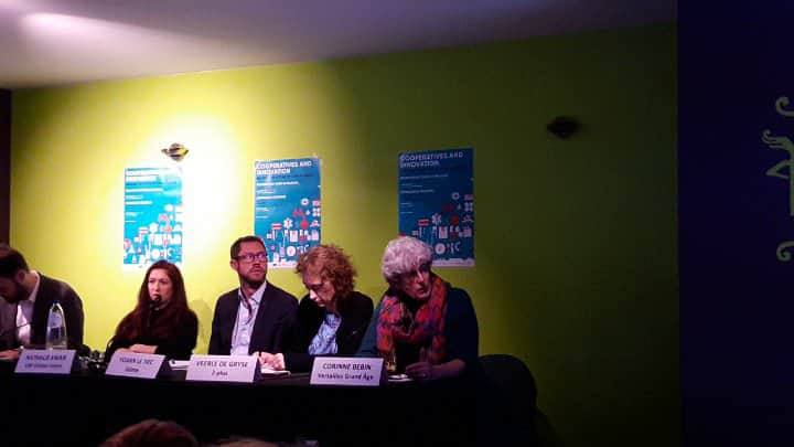 CoopsEurope's tweet photo. Vice-Mayor of Versailles, Corinne Bebin, takes the floor to discuss a sociological analysis of care and discuss the state of healthcare and cooperatives in Versailles. https://t.co/V84BAc8of8