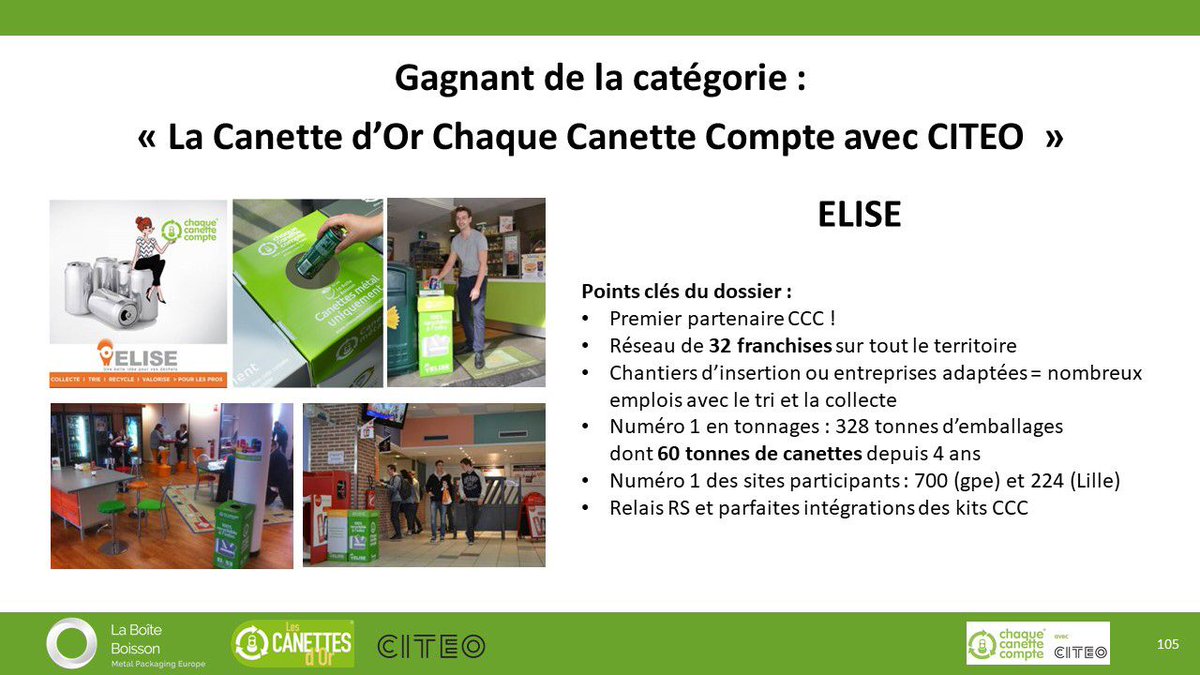 Découvrez la Canette d’Or Chaque Canette Compte avec CITEO : l’association Elise 
#LesCanettesdOr