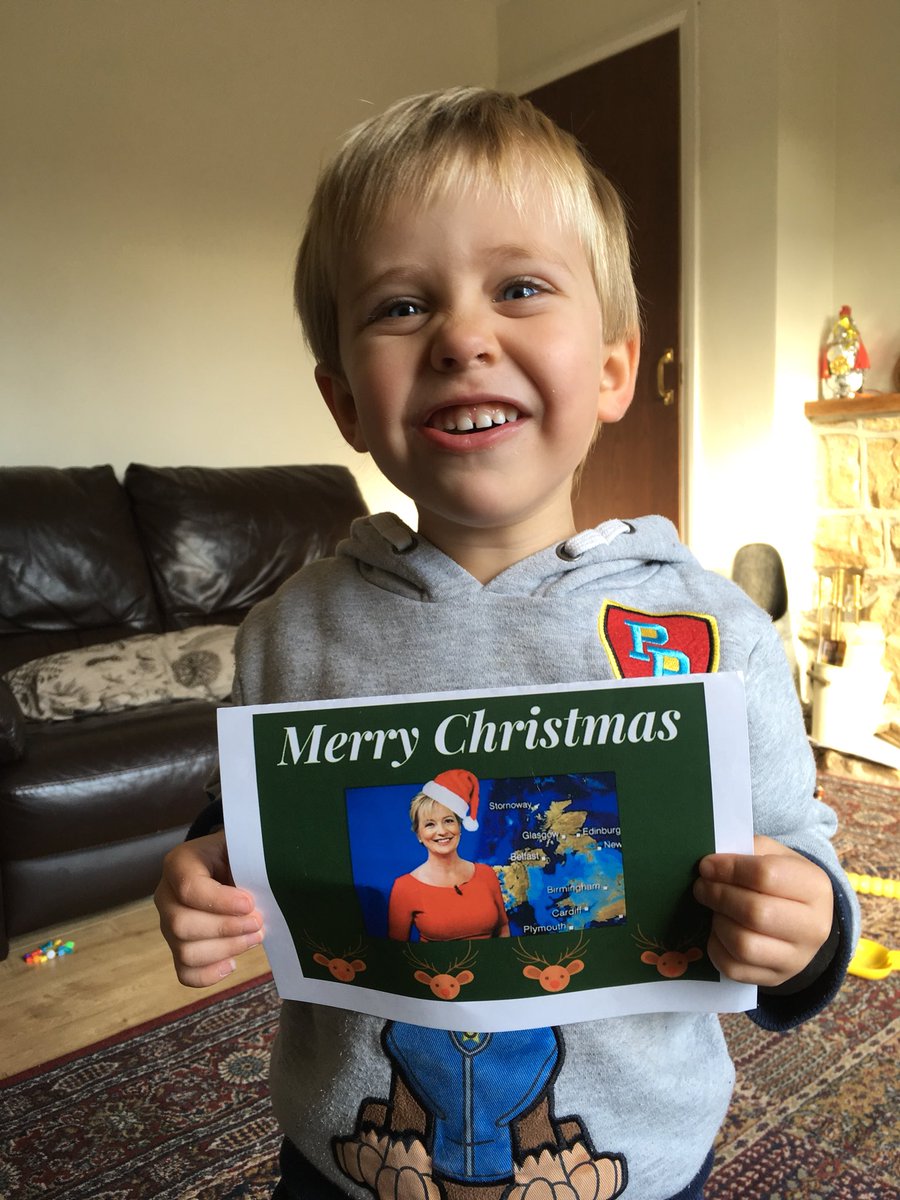 GinineH's tweet photo. he is so in love with @carolkirkwood I sent him a Christmas card from her #lovesit #reallifeElsa #christmascard #cforcarol https://t.co/gzwYDzsSIY