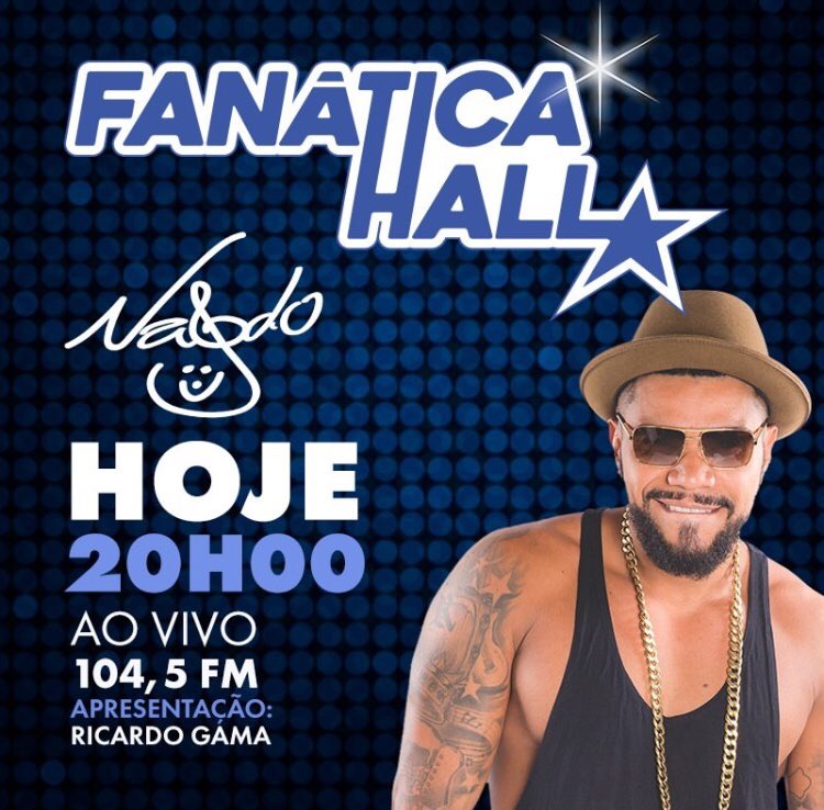 ctfasnaldobenny's tweet photo. Chegou o grande dia 🙌🏾É HOJEEEE @naldobenny AO VIVO na @radiofanaticafm #FanaticaHall ! Ás 20:00H 👯💥🎵 https://t.co/BuFCUNgBhW