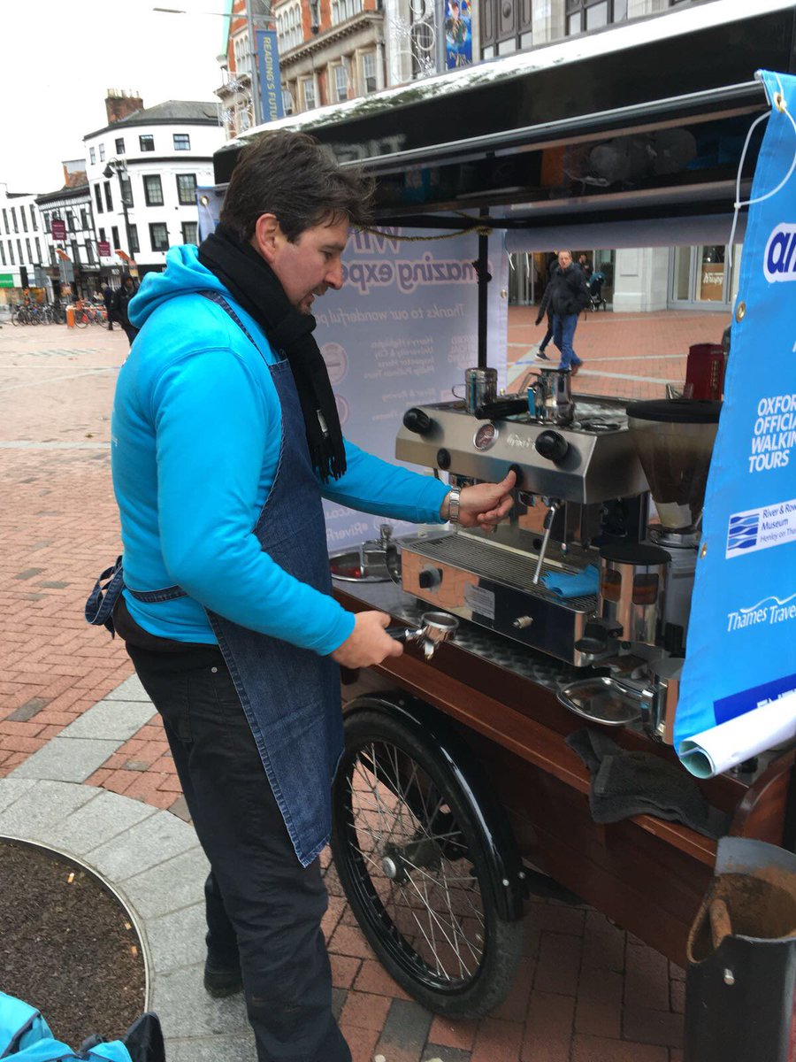 RiverRapidsBus's tweet photo. We're on Broad St in #Reading today giving out FREE coffee and spreading the word about our new #RiverRapidsBus service! Pop down and see us if you're in the area ☕🚌 https://t.co/FE6NcRIfHL