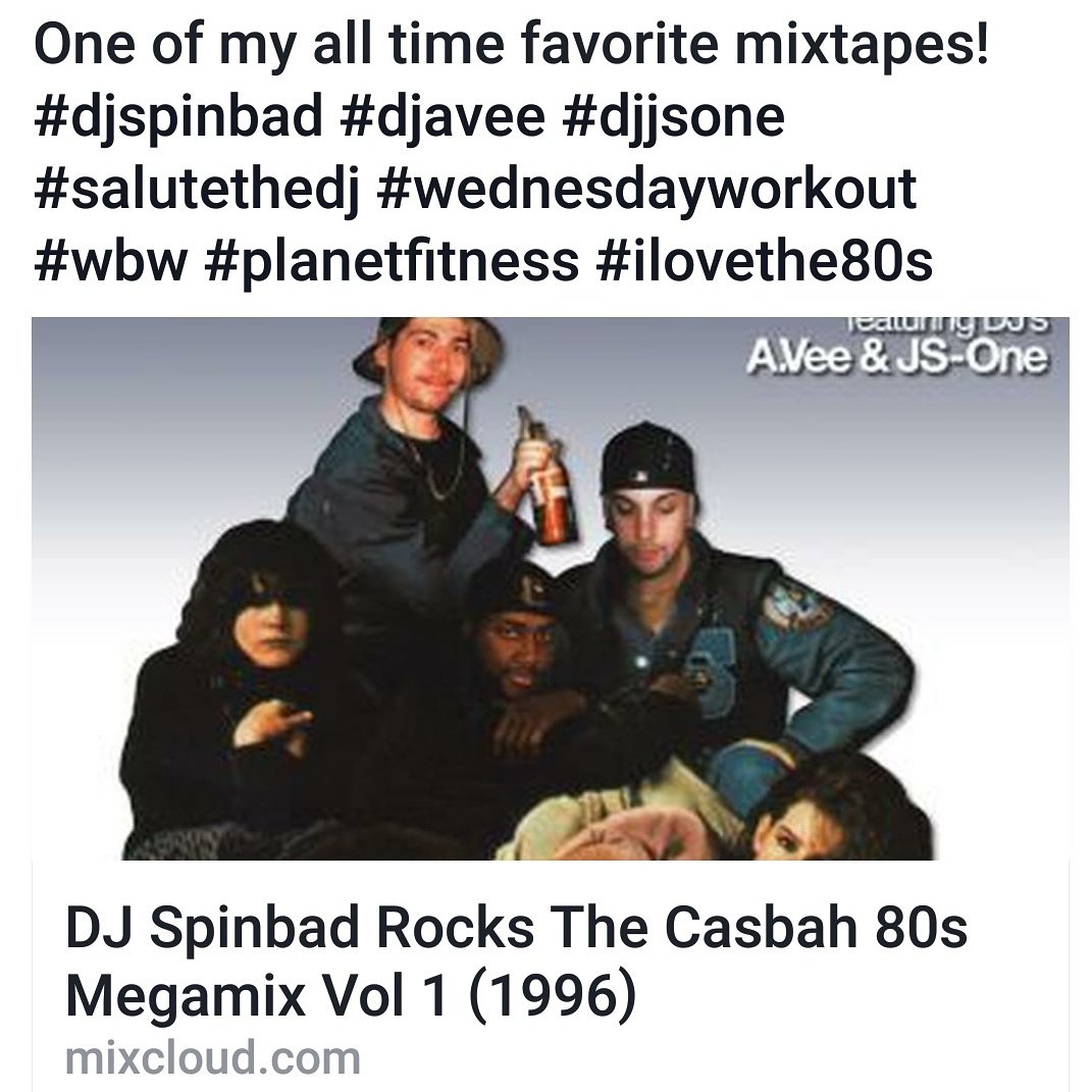 DoubleMEnt's tweet photo. @djaveenyc One of my all time favorite mixtapes! #djspinbad #djavee #djjsone #salutethedj #wednesdayworkout #wbw #planetfitness #ilovethe80s https://t.co/ObAiKKPG4l