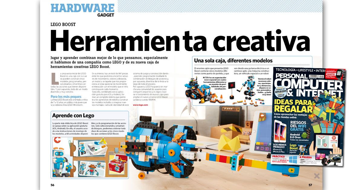 Creatividad infinita con toda la tecnología de LEGO BOOST, ¿sabes ya todo lo que puedes hacer con estas cajas de herramientas?
¡Descúbrelo en la revista PCI!
Ya en tu quiosco 😎
bit.ly/2Ajam8y