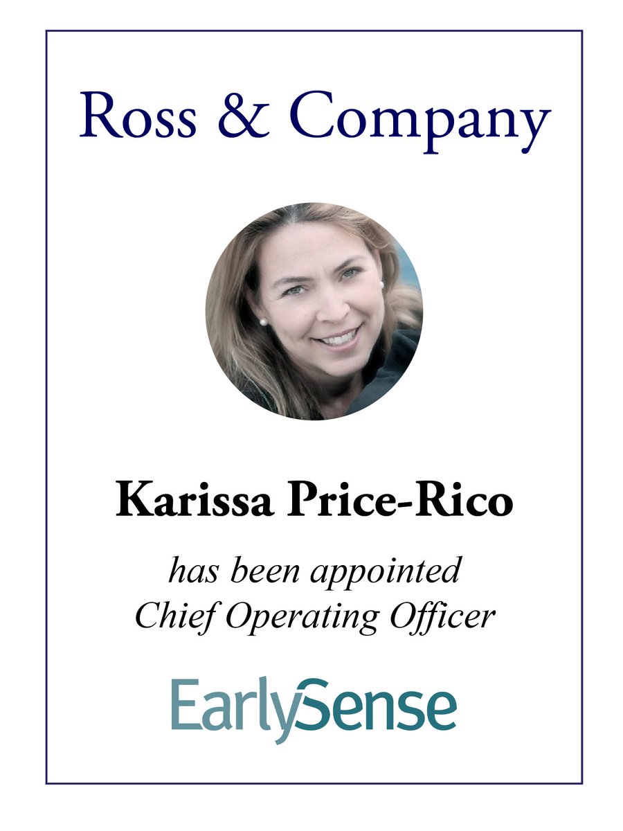 RossSearch's tweet photo. Karissa Price-Rico has been appointed as Chief Operating Officer of @EarlySense_Ltd https://t.co/ep4KVsGjyb https://t.co/mcNL42c9y2