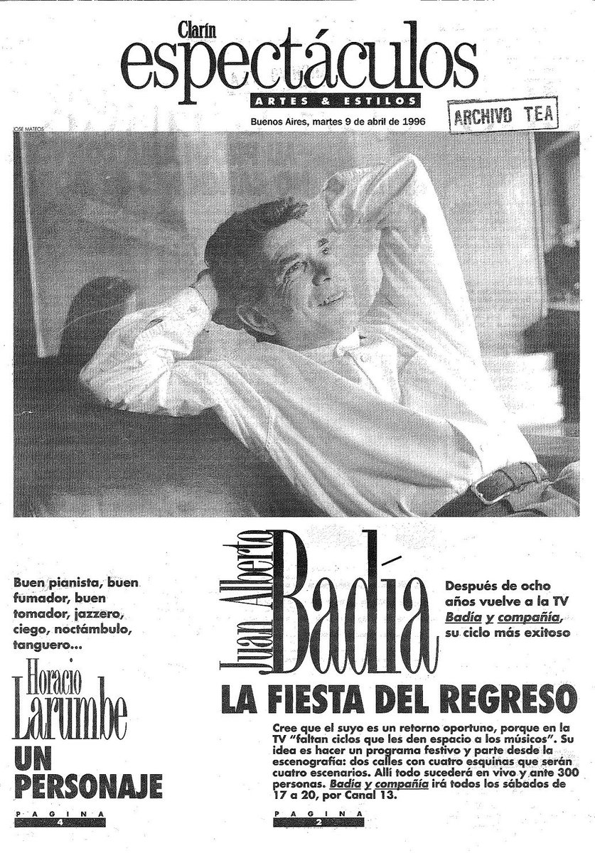 archivotea's tweet photo. #UnDíaComoHoy cumpliría 71 años Juan Alberto Badía, locutor y periodista argentino. #BadiaEnelAire https://t.co/3lnyKSoTfn