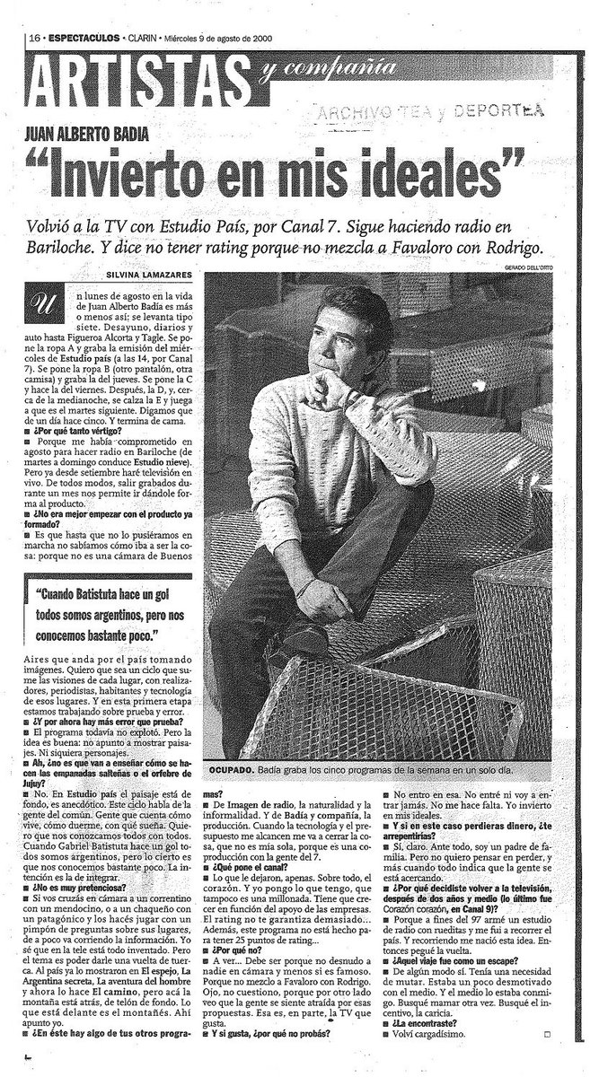 archivotea's tweet photo. #UnDíaComoHoy cumpliría 71 años Juan Alberto Badía, locutor y periodista argentino. #BadiaEnelAire https://t.co/3lnyKSoTfn
