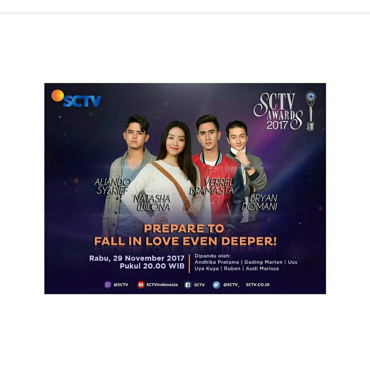 Gak sabar banget buat lihat di drama  musikal
#AliandoAtSCTVAwards