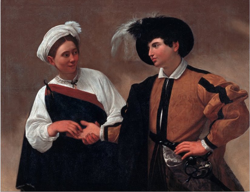 sviulas's tweet photo. Sem di Sem&amp;Stènn assomiglia troppo al nobile sulla destra del quadro Buona Ventura di Caravaggio! #XF11 https://t.co/JghtZ5eAuC